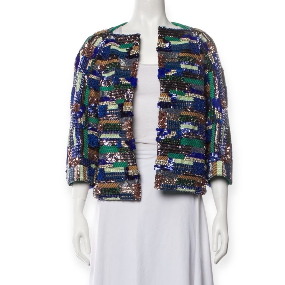 DSQUARED2 Sequin Jacket NWT MSRP $5650 Embellished Patchwork Size 40 US 4 Small
